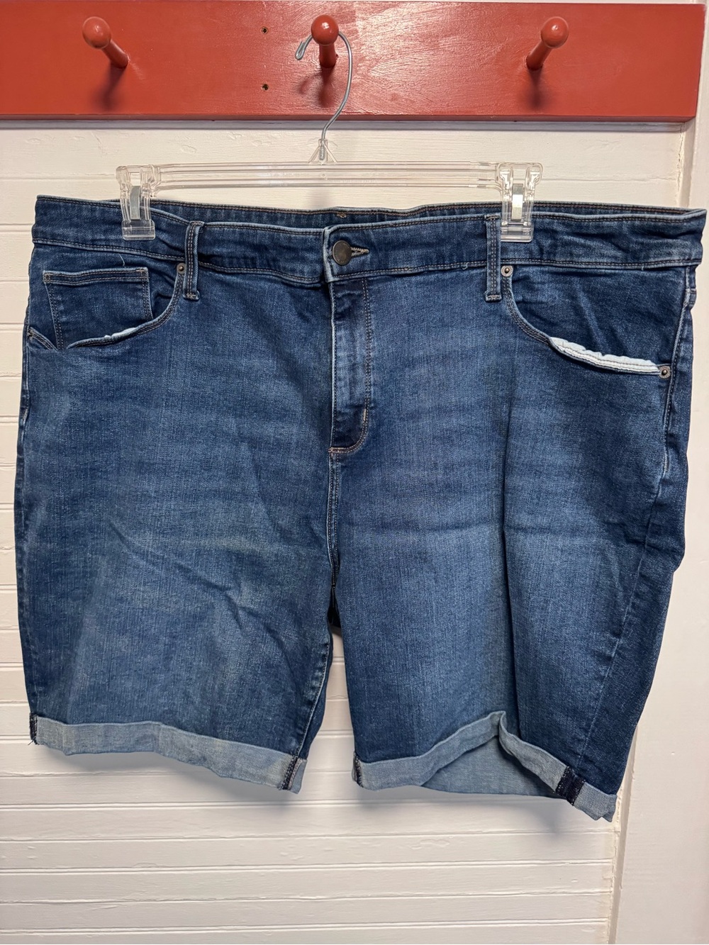 Women’s Plus Denim Bermuda Shorts - Blue
